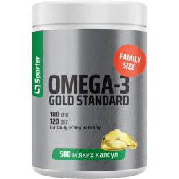 Omega 3 Gold Standard — 500 гелевих капсул Sporter