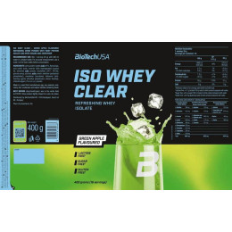 Протеїн BioTech Iso Whey Clear 400g (Green apple) BioTech