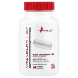 Вітамін D3 + K2 Metabolic Nutrition 30 Capsules