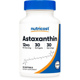 Астаксантин Nutricost Astaxanthin, 12 mg, 30 Softgels